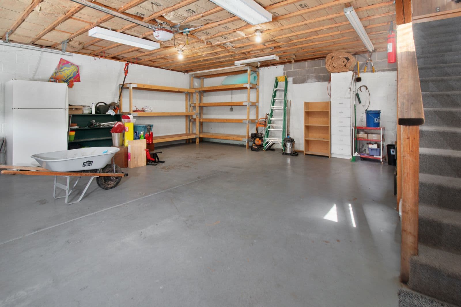 A typical lived-in South Florida residential garage before a coating project